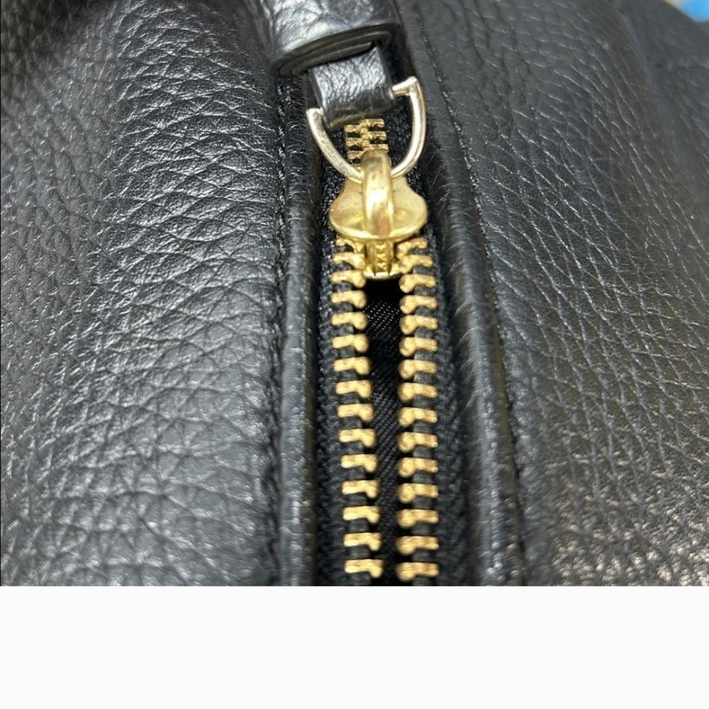 Kate Spade Black Leather Drawstring Backpack - Picture 12 of 13